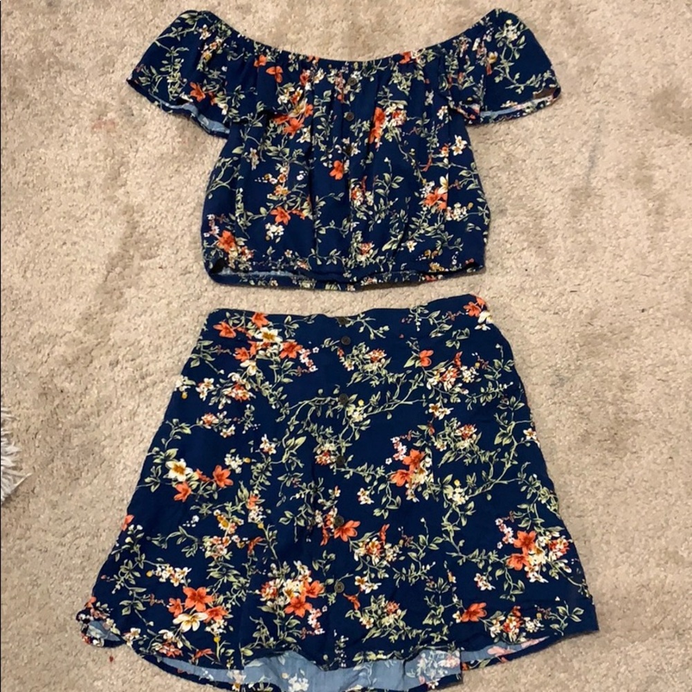 two piece floral set